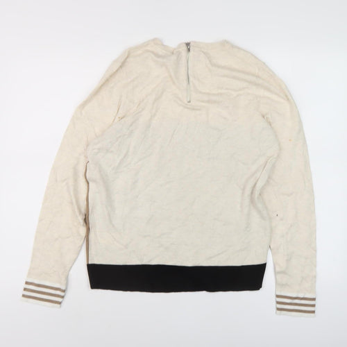 Principles Women Beige Crew Neck Wool Jumper Size 16