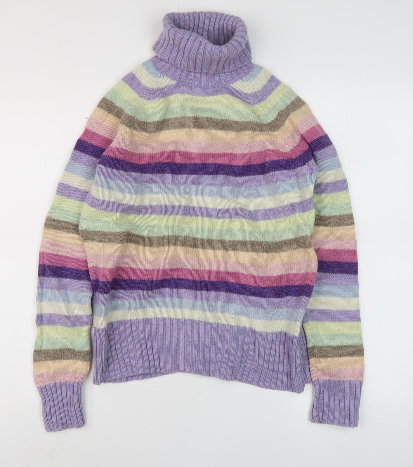 Next Women's Multicoloured Roll Neck Jumper Size 14