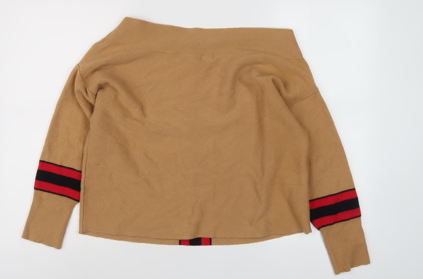 River Island Women's Beige Stripe Pullover Jumper, Size 14