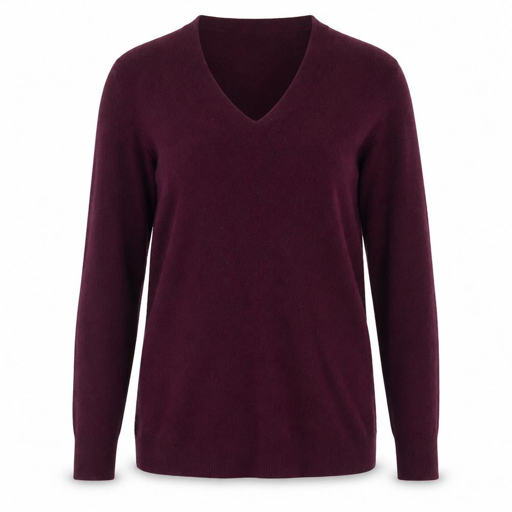 Front view of Gap Women's Purple V-Neck jumper XS