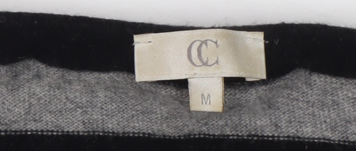 CC Women's Striped Pullover Jumper Black M