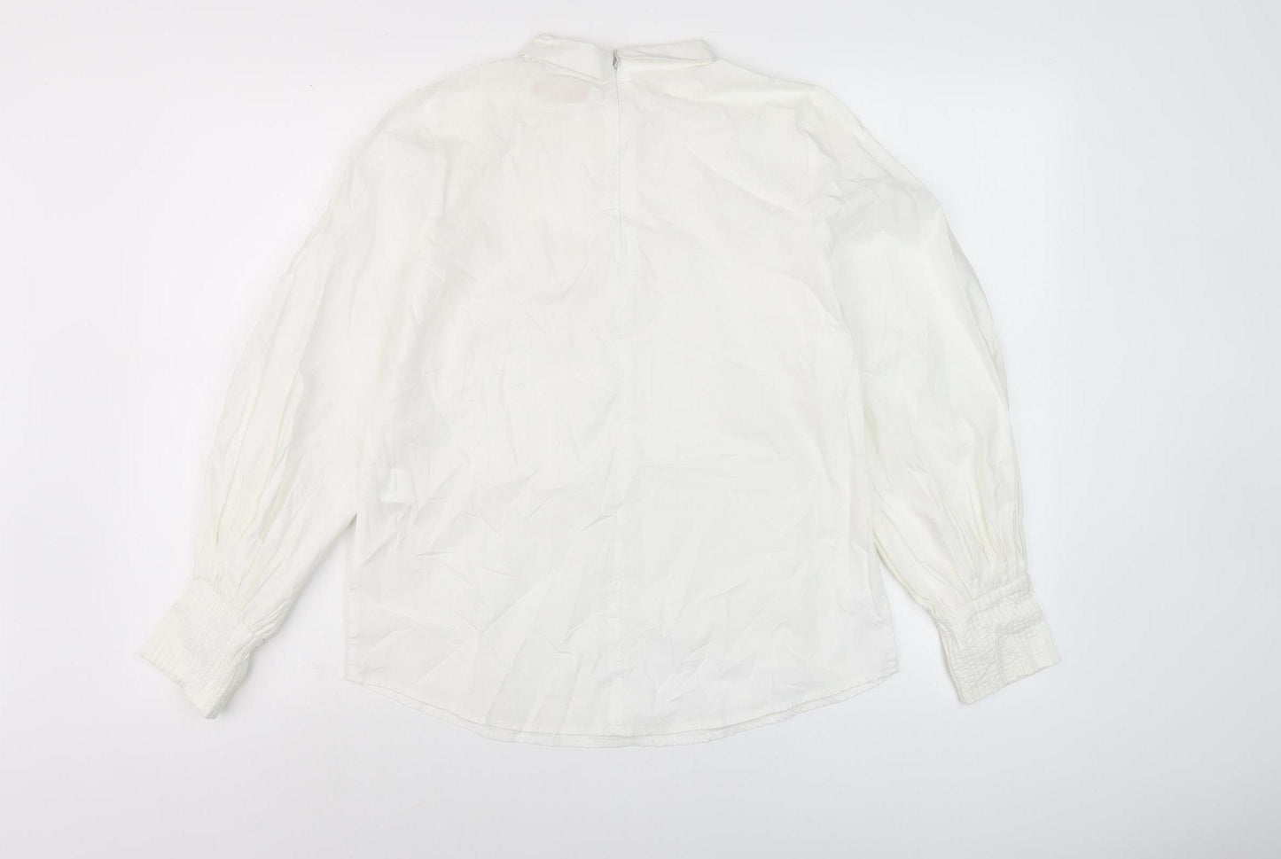 Reserved Women's White Collared Blouse Size 8
