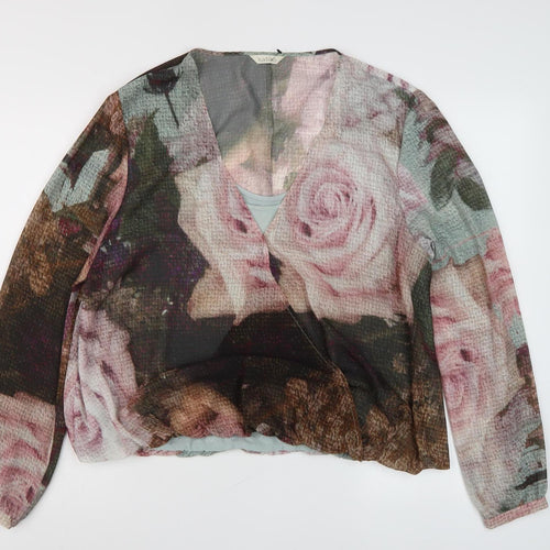 Kaliko Women's Multicoloured Floral Tunic Blouse Size 16