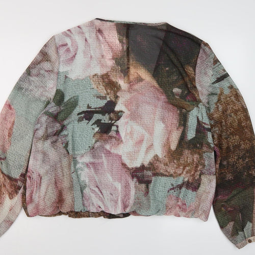 Kaliko Women's Multicoloured Floral Tunic Blouse Size 16