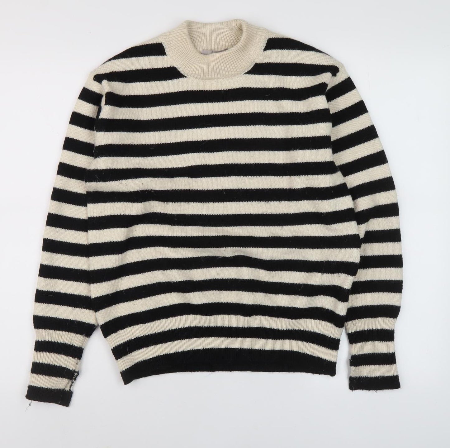 H&M Women's Black Striped Pullover Jumper S