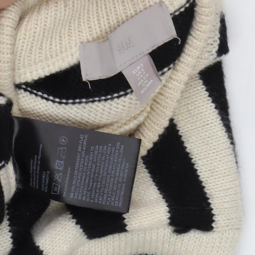 H&M Women's Black Striped Pullover Jumper S