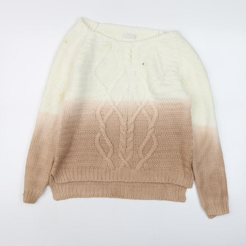 Promod Women's Beige Pullover Jumper, Size 12