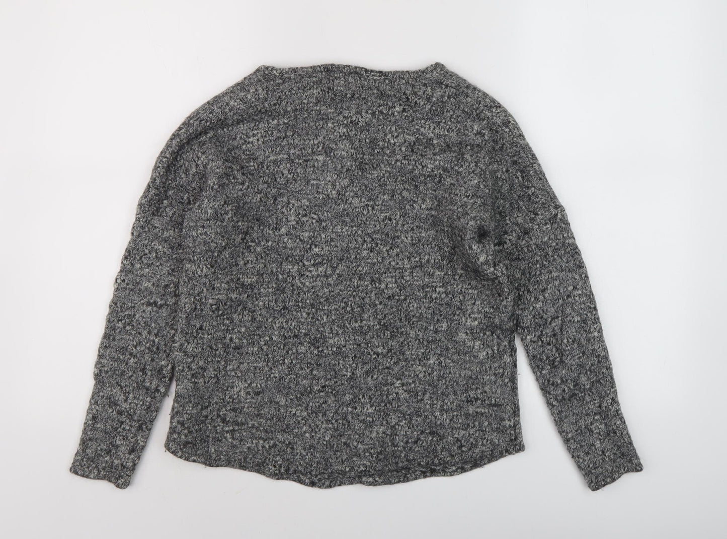 The White Company Women's Grey Chunky Knit Pullover XL