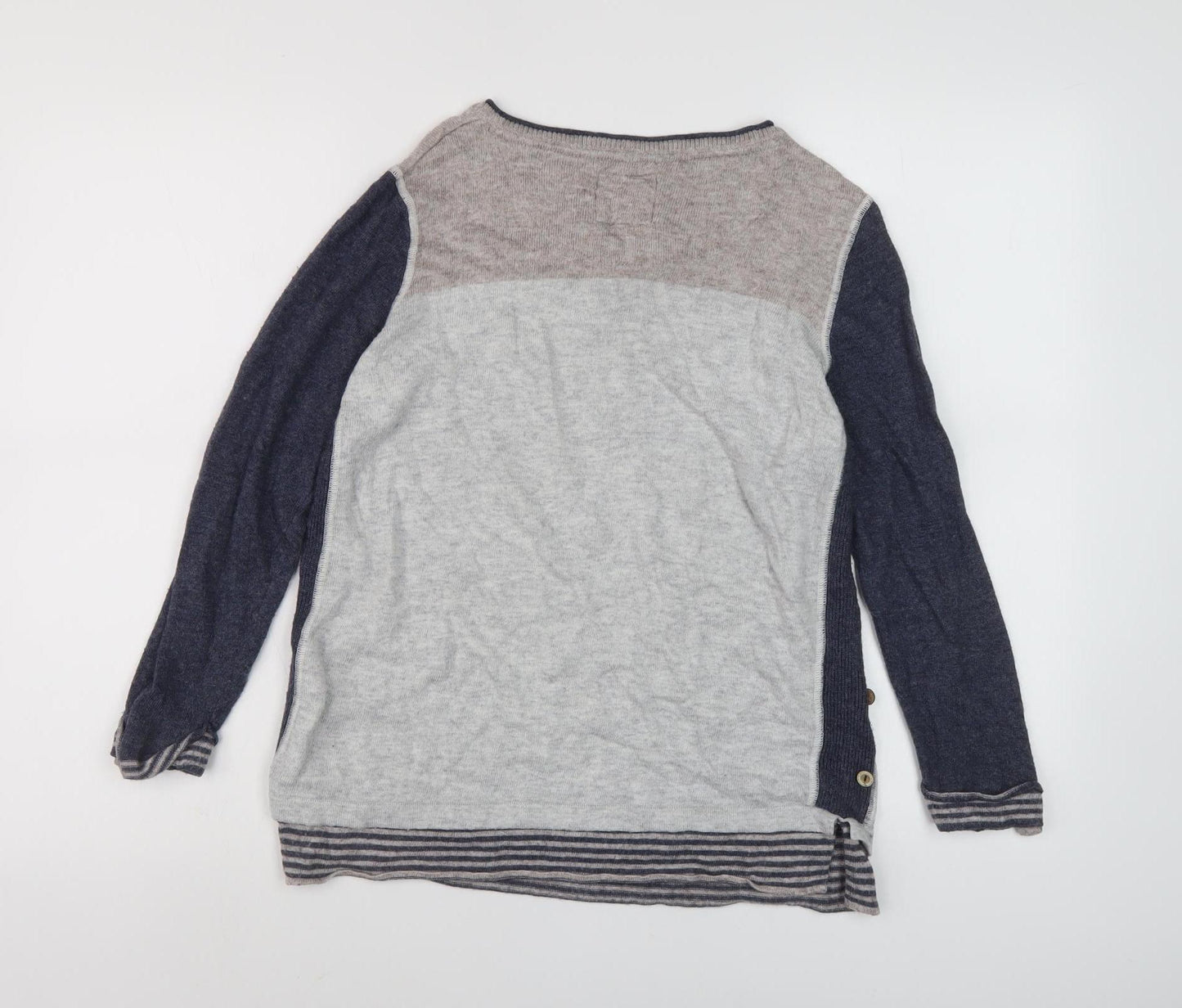 Mullberry Women's Grey Wool Cashmere Pullover Jumper Size 14