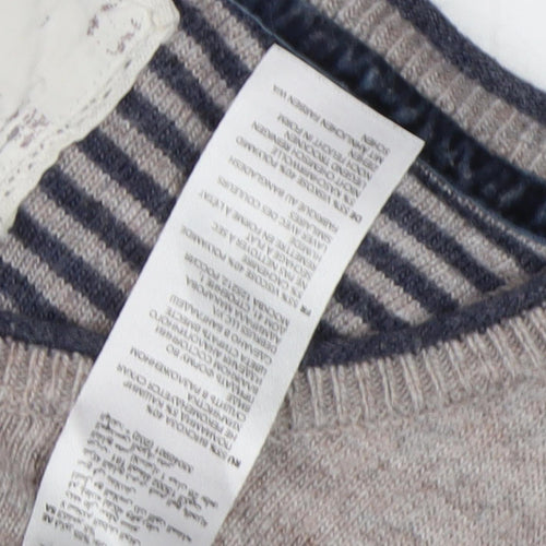 Mullberry Women's Grey Wool Cashmere Pullover Jumper Size 14