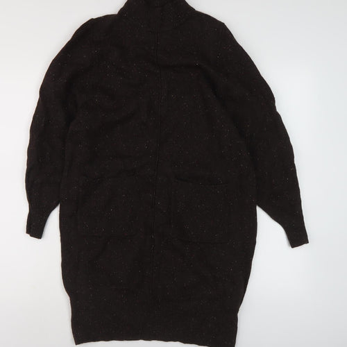 M&S Women's Brown Mock Neck Jumper S