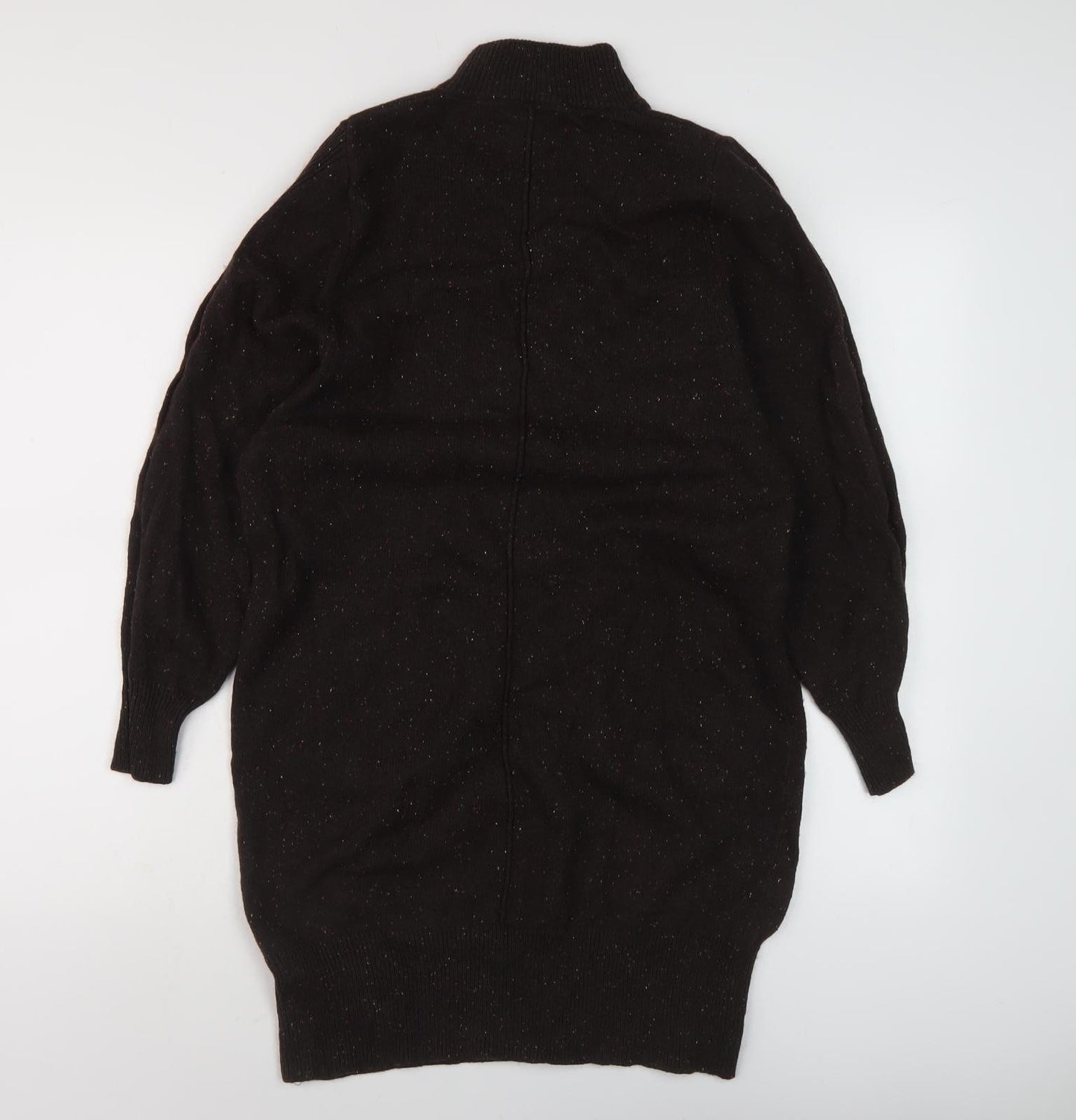 M&S Women's Brown Mock Neck Jumper S