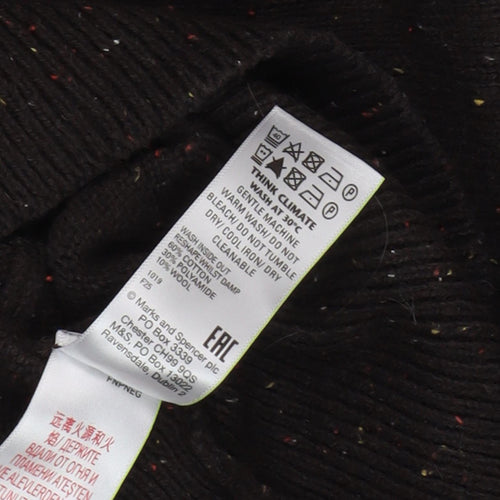 M&S Women's Brown Mock Neck Jumper S