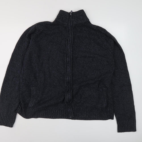 Marks and Spencer Men's Black XL Knit Zip Jacket