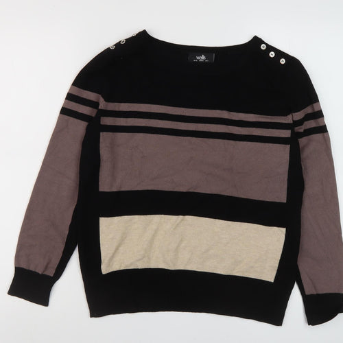 Wallis Women's Multicoloured Striped Pullover Jumper Size 12