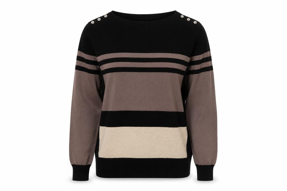 Wallis Women's Multicoloured Striped Pullover Jumper Size 12