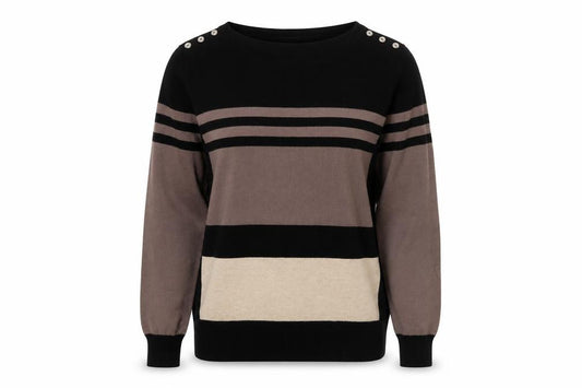 Front view of Wallis Women's Multicoloured Striped jumper, size 12
