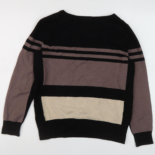 Wallis Women's Multicoloured Striped Pullover Jumper Size 12