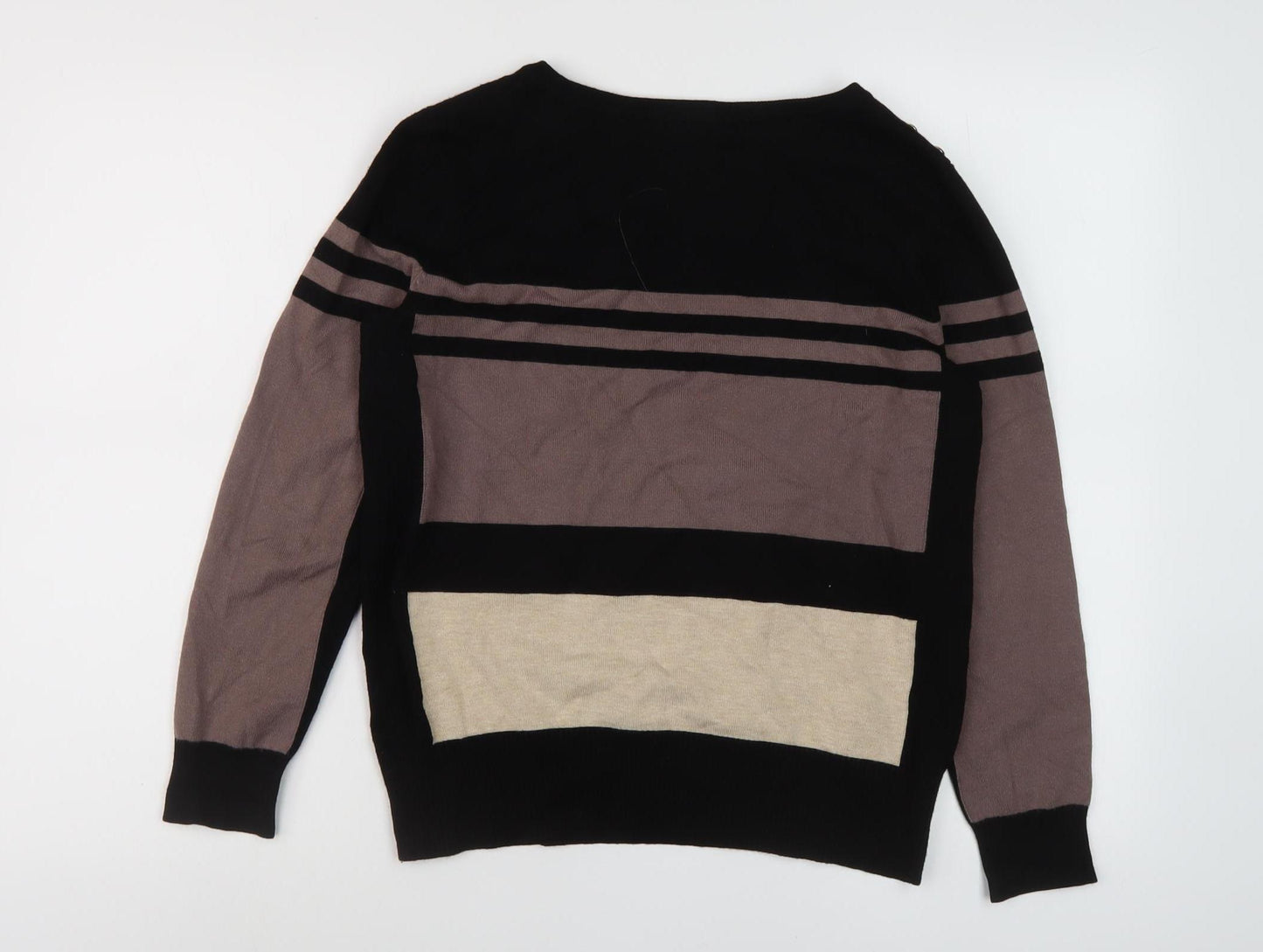 Wallis Women's Multicoloured Striped Pullover Jumper Size 12