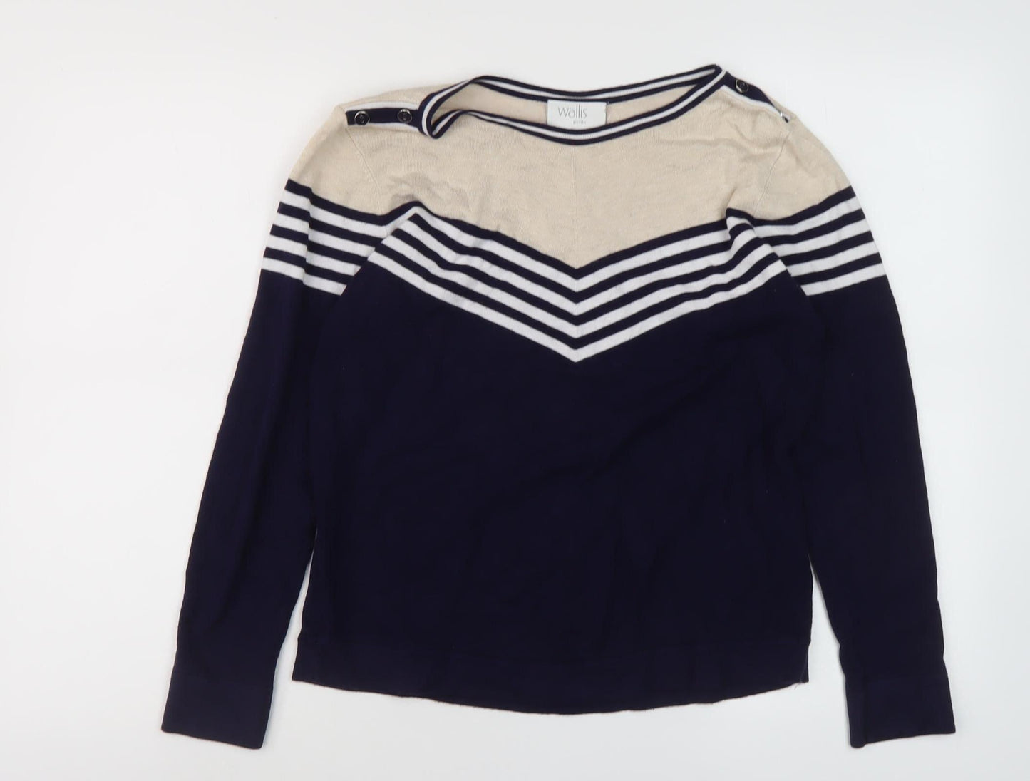Wallis Women's Black Striped Jumper, Size 12
