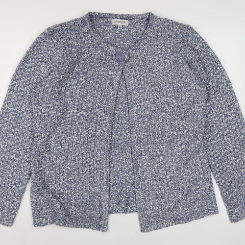 Chianti Women's Blue Open-Knit Cardigan L