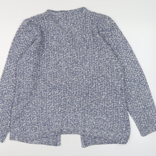 Chianti Women's Blue Open-Knit Cardigan L