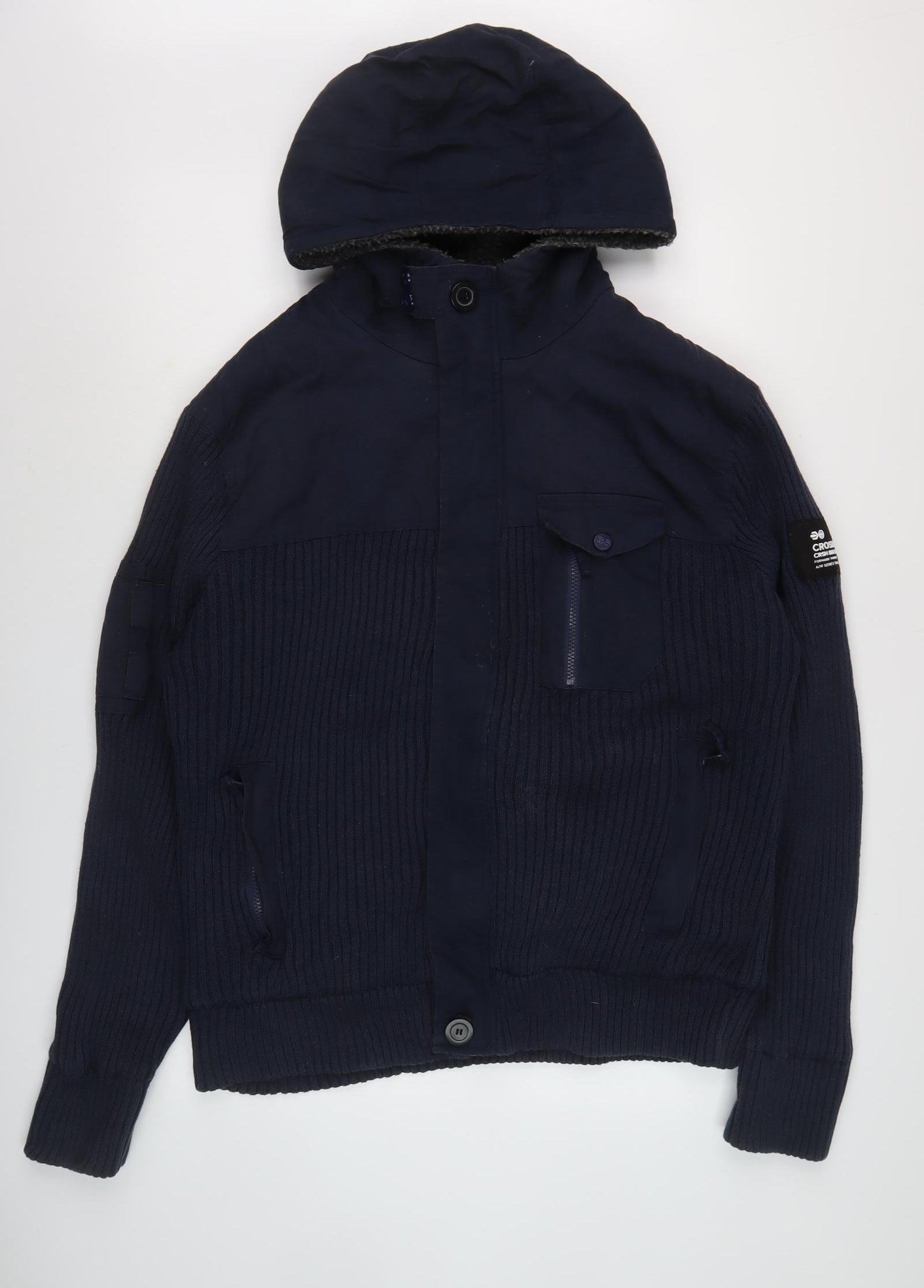 Crosshatch Men's 2XL Black Full Zip Hoodie