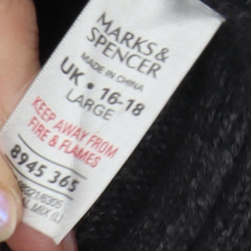 Marks and Spencer Women's Black Cardigan, Size 16-18