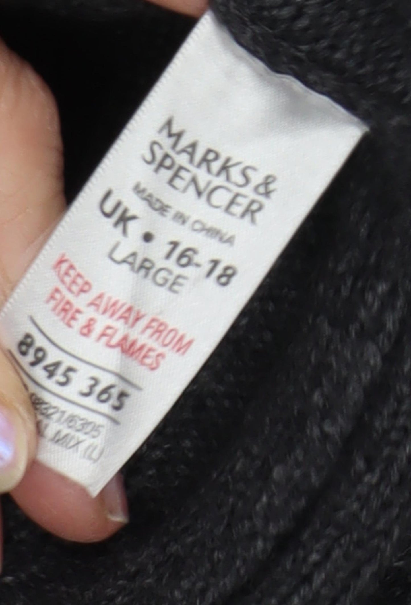 Marks and Spencer Women's Black Cardigan, Size 16-18