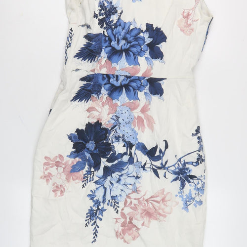 Phase Eight Women's Multicoloured Floral Sheath Dress Size 10