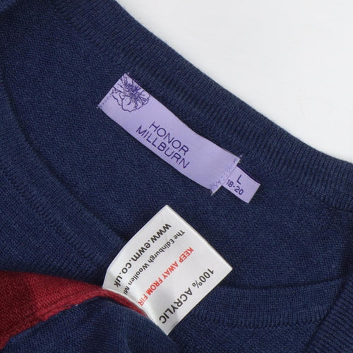 Honor Millburn Women's Striped Cardigan, Multicoloured, Size 18