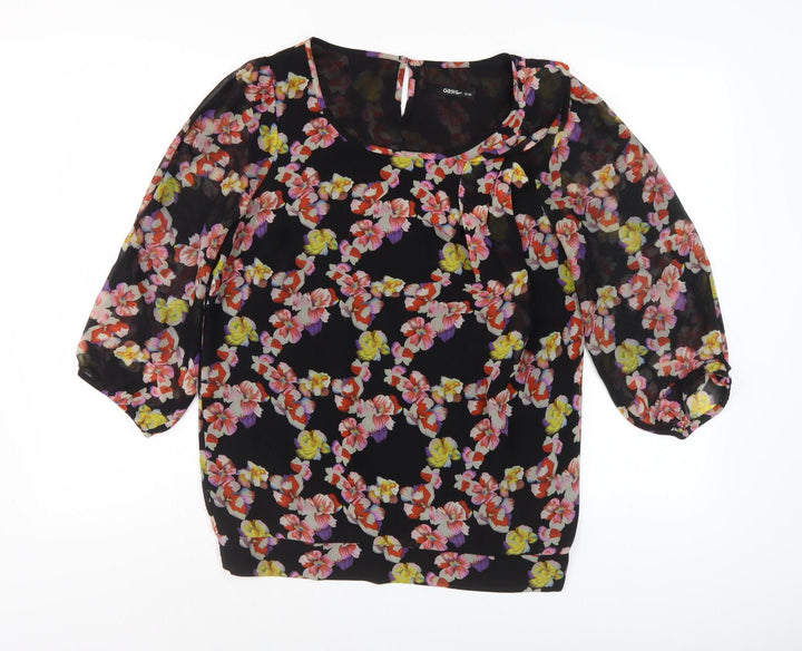 Oasis Women's Multicoloured Floral Tunic Blouse, Size 12