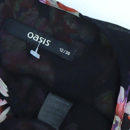 Oasis Women's Multicoloured Floral Tunic Blouse, Size 12