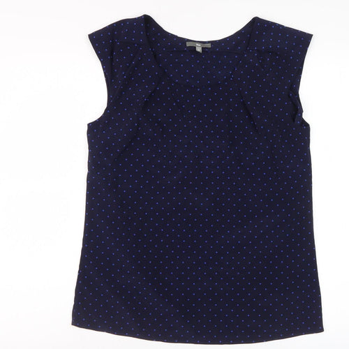 Gap Women's Blue Polka Dot Sleeveless Blouse XS