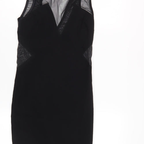 Mae Collection Women's Black Petite Bodycon Dress