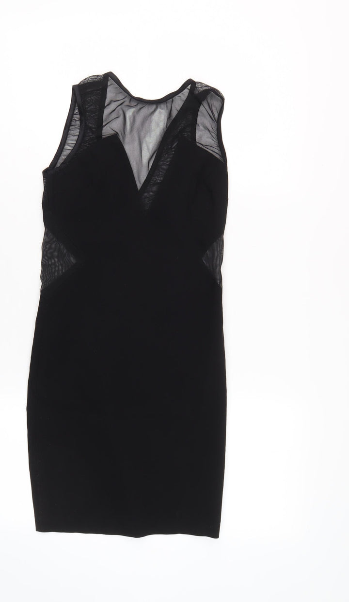 Mae Collection Women's Black Petite Bodycon Dress