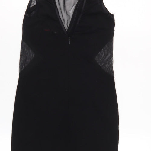 Mae Collection Women's Black Petite Bodycon Dress
