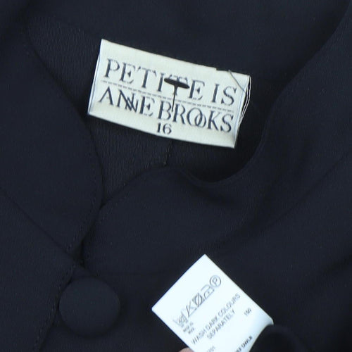 Anne Brooks Women's Black Petite Blouse Size 16