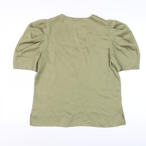 DKNY Women's Green Solid Top Polyester