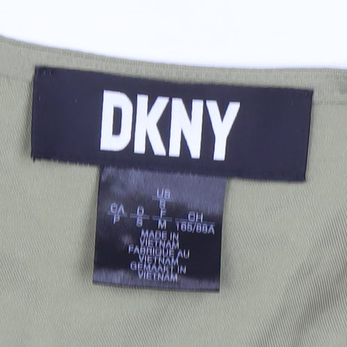 DKNY Women's Green Solid Top Polyester