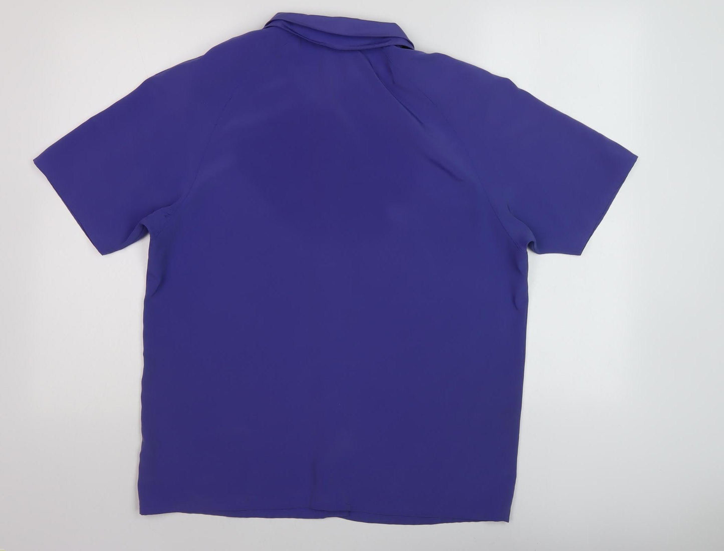 Ultra Belle Women's Blue Button-Up Shirt - Size 14, Polyester