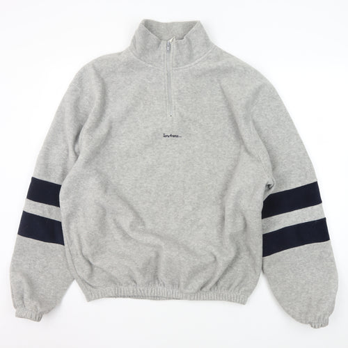 iets frans... Men's Grey 1/4 Zip Sweatshirt L