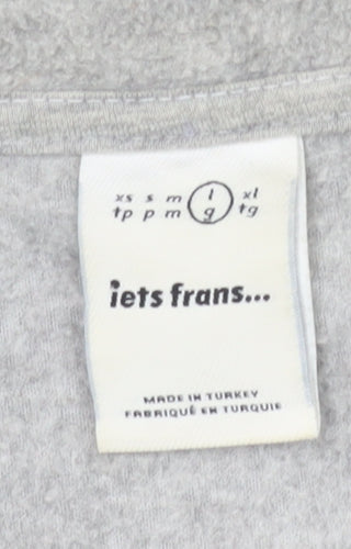 iets frans... Men's Grey 1/4 Zip Sweatshirt L