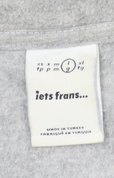 iets frans... Men's Grey 1/4 Zip Sweatshirt L