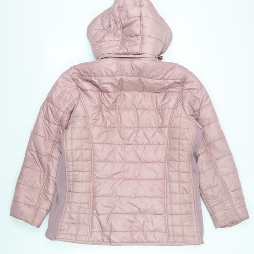 Moda Mey Los Mey Women's Pink Puffer Jacket M Hooded
