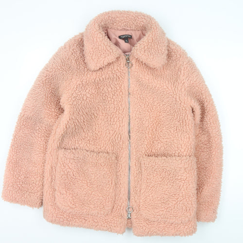 Topshop Women's Pink Basic Jacket Size 6