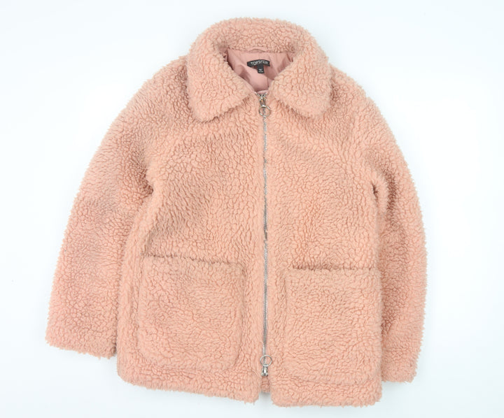 Topshop Women's Pink Basic Jacket Size 6