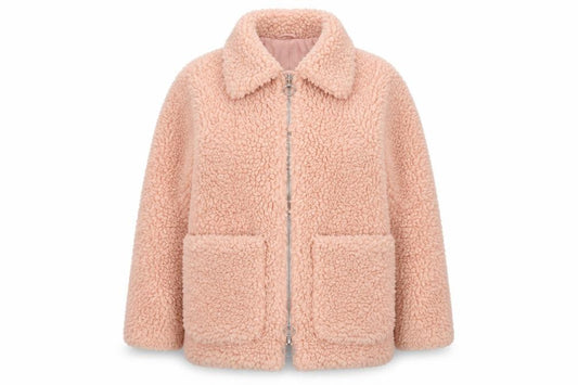 Front view of Topshop Women's Pink Basic Jacket, size 6