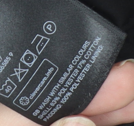 H&M Men's Black Basic Jacket Size S Casual Zipped