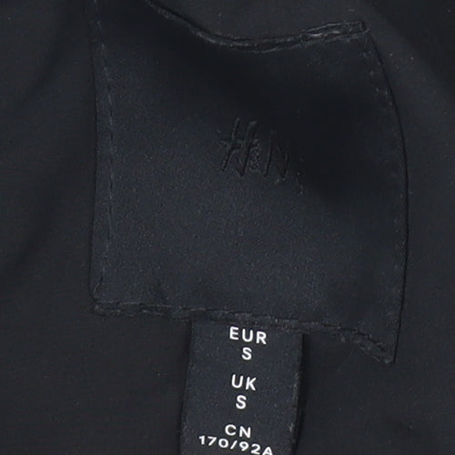 H&M Men's Black Basic Jacket Size S Casual Zipped